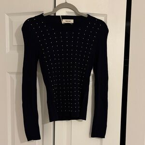 Tressé gorgeous Sweater with Gold Stud Detail